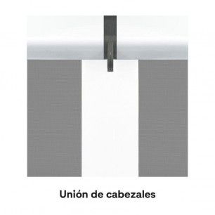 Junta de cabezales en 1 sola guía central | Mosquiteras.org