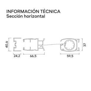 Mosquitera enrollable lateral Top técnica