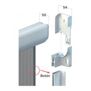 Mosquitera Enrollable Vertical Antiviento  cabezal de 54 mm