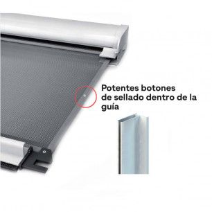 Mosquitera Enrollable Vertical Antiviento 43 | Sellado Abotonado