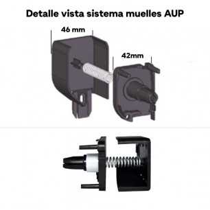 Cabezal sistema de muelles AUP | Mosquiteras enrollables