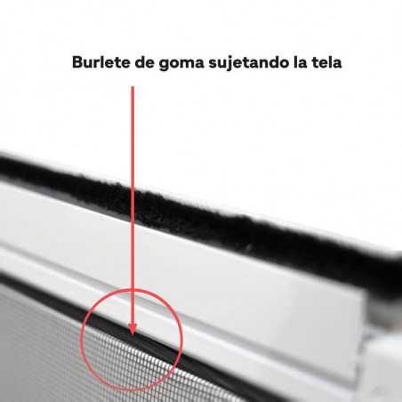 Burlete goma mosquitera corredera