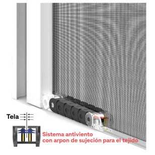 Mosquitera enrollable sin guía inferior | Arpón doble Antiviento