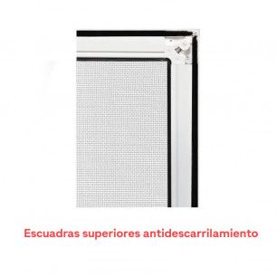 Escuadra superisor antidescarrilamiento con muelles