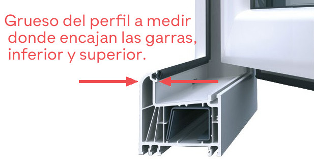 Medir grosor perfil para mosquitera ventana abatible