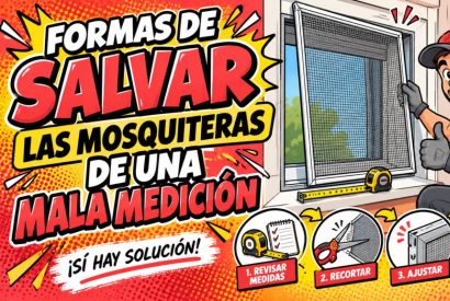 Formas de salvar las mosquiteras de una mala medición